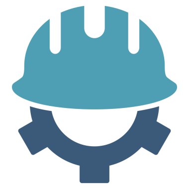 Geliştirme kask düz vektör simgesi