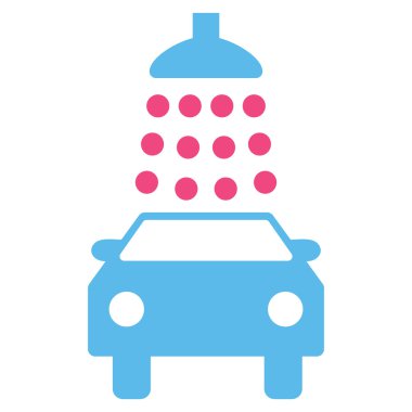 Oto yıkama düz vektör simgesi