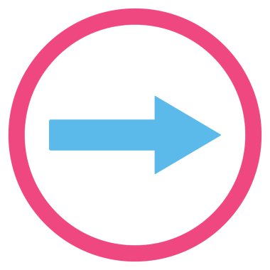 Right Rounded Arrow Flat Vector Symbol