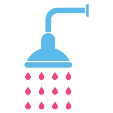 Duş düz vektör simgesi