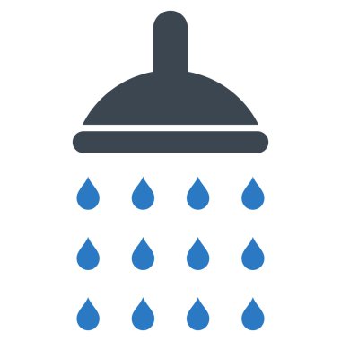 Duş düz vektör simgesi