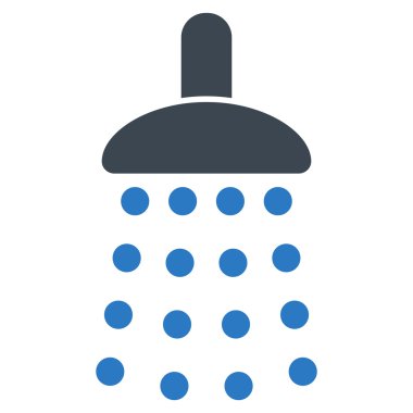 Duş düz vektör simgesi