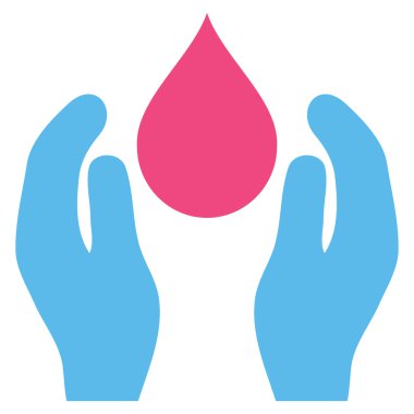 Su bakımı düz vektör simgesi