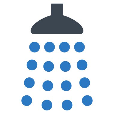 Duş düz vektör simgesi