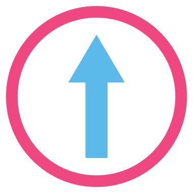 Up Rounded Arrow Flat Vector Symbol