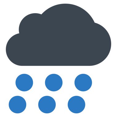 Yağmur bulutu düz vektör simgesi