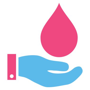 Su hizmet düz vektör simgesi