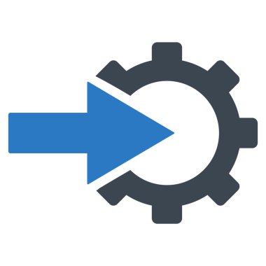 COG Tümleştirme düz vektör simgesi