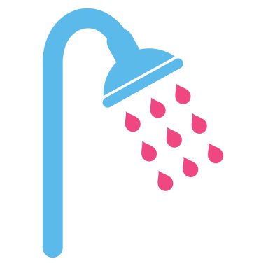 Duş düz vektör simgesi