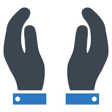 Bakım el düz vektör simgesi