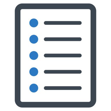 List Page Flat Vector Symbol