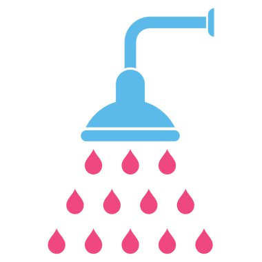 Duş düz vektör simgesi