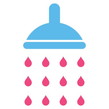 Duş düz vektör simgesi