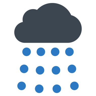 Yağmur bulutu düz vektör simgesi