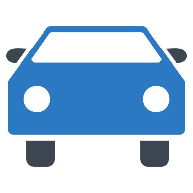 Araba düz vektör simgesi