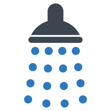 Duş düz vektör simgesi