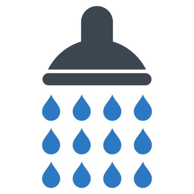 Duş düz vektör simgesi