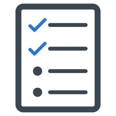 Checklist Page Flat Vector Symbol