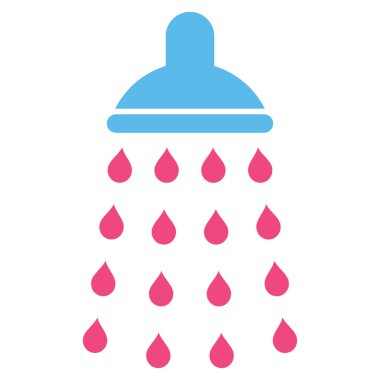 Duş düz vektör simgesi