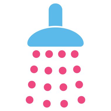 Duş düz vektör simgesi