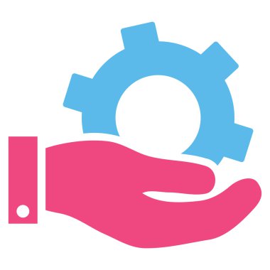 Hizmet düz vektör simgesi