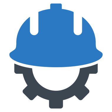 Geliştirme kask düz vektör simgesi