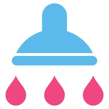 Duş düz vektör simgesi