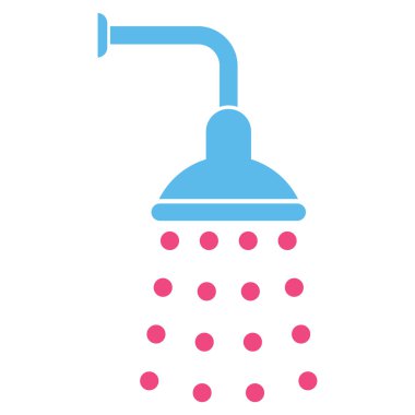 Duş düz vektör simgesi