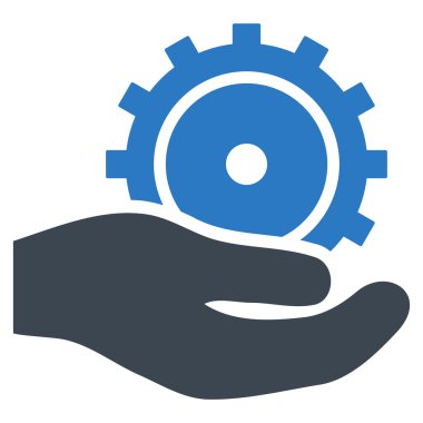 Geliştirme hizmet düz vektör simgesi