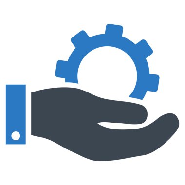 Hizmet düz vektör simgesi