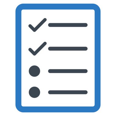 Checklist Page Flat Vector Symbol