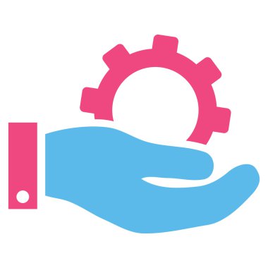 Hizmet düz vektör simgesi