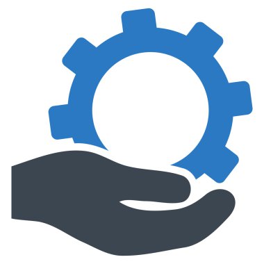 Hizmet düz vektör simgesi