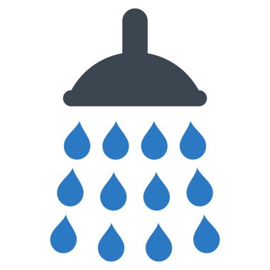 Duş düz vektör simgesi