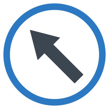 Up-Left Rounded Arrow Flat Vector Symbol