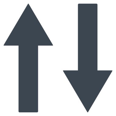 Vertical Flip Arrows Flat Vector Symbol