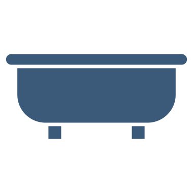 Küvet düz vektör simgesi