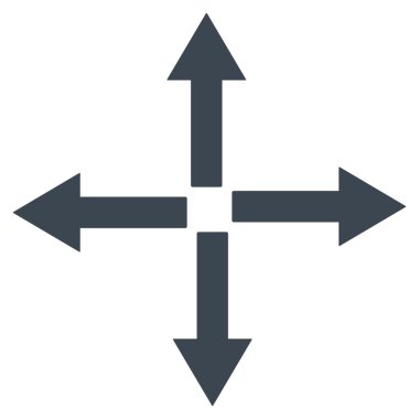 Genişletin okları düz vektör simgesi