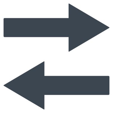 Horizontal Flip Arrows Flat Vector Symbol