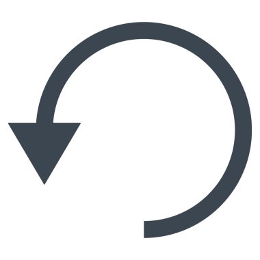 Saatin tersi yönde düz vektör Sembol döndürme