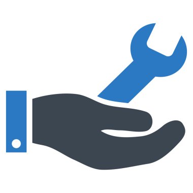 servis düz vektör sembolünü onar