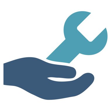 servis düz vektör sembolünü onar