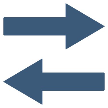 Horizontal Flip Arrows Flat Vector Symbol