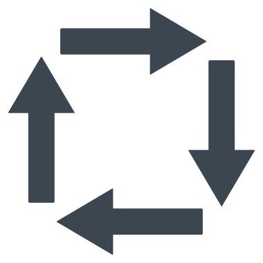 Circulation Arrows Flat Vector Symbol