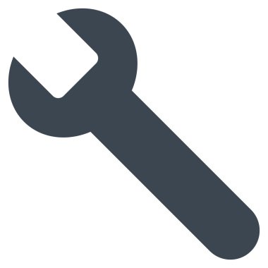 Wrench Flat Vector Symbol