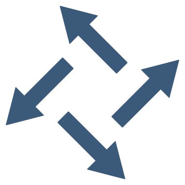 Vektör simge santrifüj oklar düz