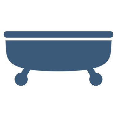 Küvet düz vektör simgesi