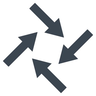 Centripetal Arrows Flat Vector Symbol