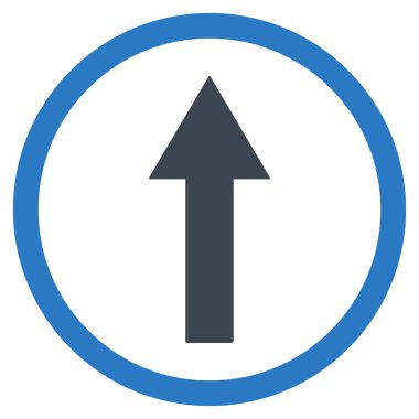 Up Rounded Arrow Flat Vector Symbol