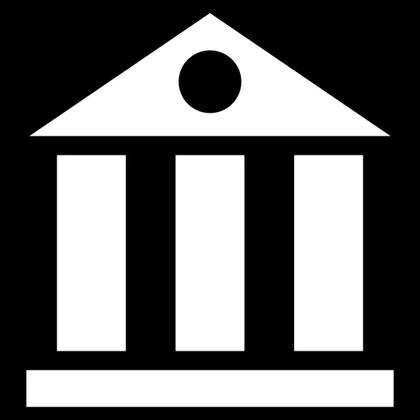 Символ плоского вектора здания банка — стоковый вектор